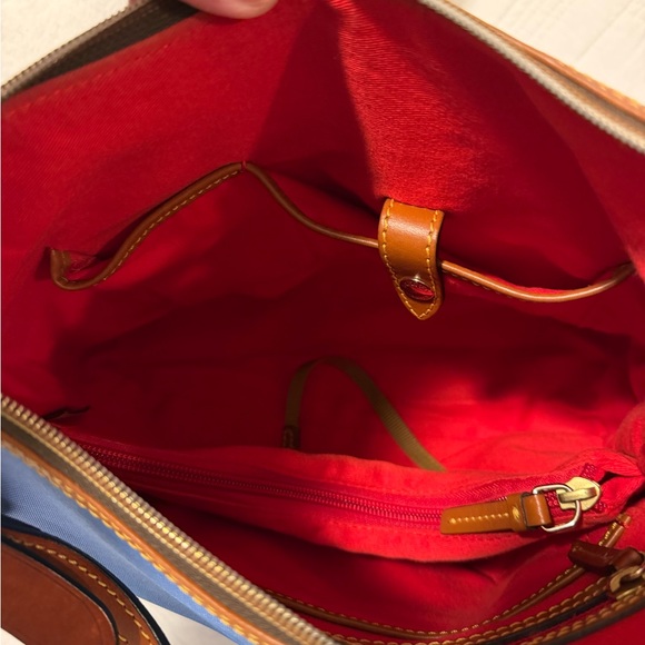 Dooney and Bourke Erica Vibrant Blue Nylon/leather Shoulder Bag 12x9 EUC - Picture 6 of 13